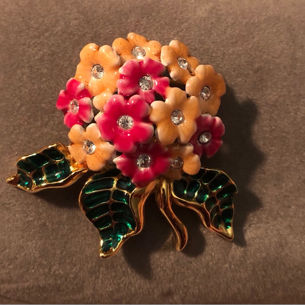 Joan Rivers Enamel brooch
